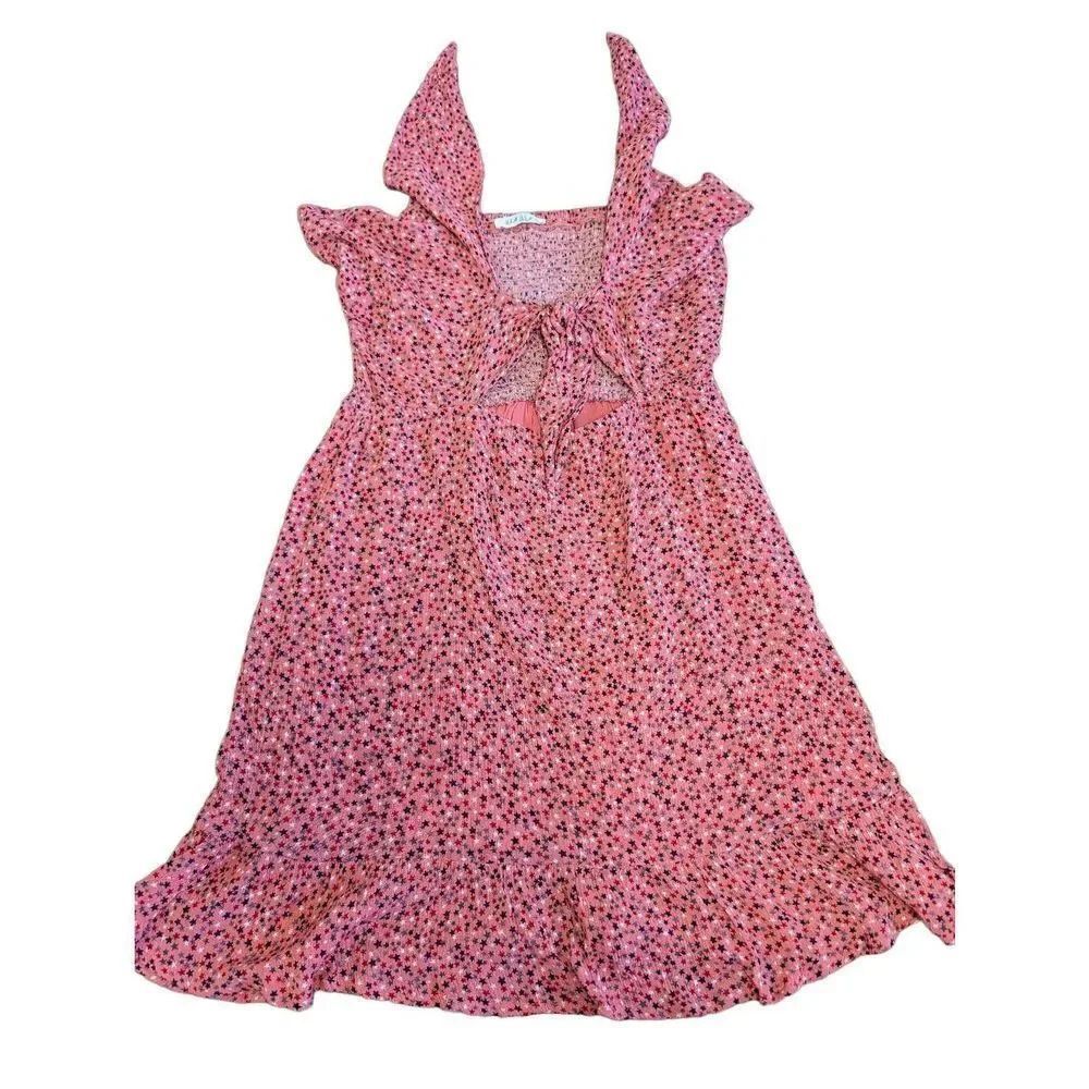 Illa Illa Stary Pink Tie-Front Crop Top Women's Size Medium